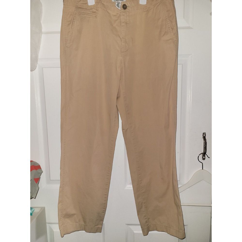Calvin Klein Women‎ Tan  Loose Fit  Pants 34x30